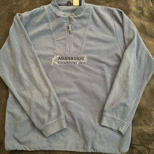 Blue quarter zip sweater